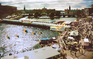 View of the Stockholm Water Festival from the Grand Hotel, Stockholm, Sweden