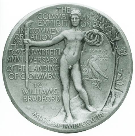 Augustus Saint-Gaudens, Columbian Exposition Commemorative Presentation Medal (Reverse), 1892-94.
Saint-Gaudens National HIstoric Site, Cornish, New Hampshire.